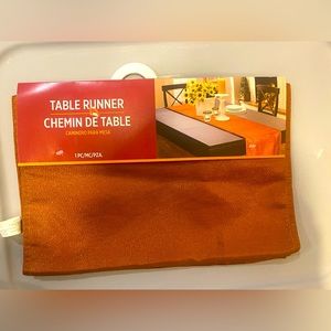Burnt Orange Metalic Table Runner 13 x 72